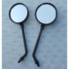 MIRRORS - BLACK  - M10X1,25 - ROUND TYPE - WITH ADJUSTABLE GLASS, E NORM